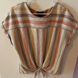 W5 Fall Colored Short Sleeve Blouse-XL